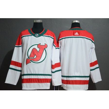 Men's New Jersey Devils White Stitched NHL Jersey