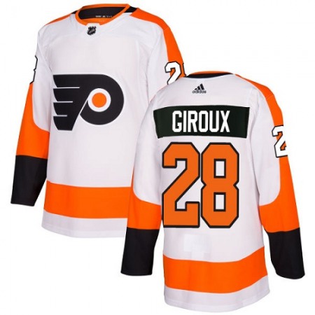 Men's Adidas Philadelphia Flyers #28 Claude Giroux White Stitched NHL Jersey
