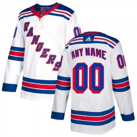 Men's New York Rangers White Custom Name Number Size NHL Stitched Jersey
