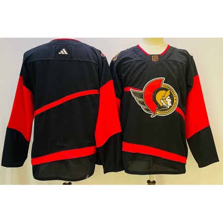 Men's Ottawa Senators Blank Black Stitched Jersey