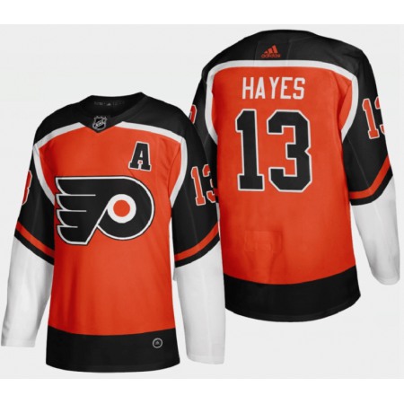 Men's Philadelphia Flyers #13 Kevin Hayes Orange Reverse Retro Stitched Jersey