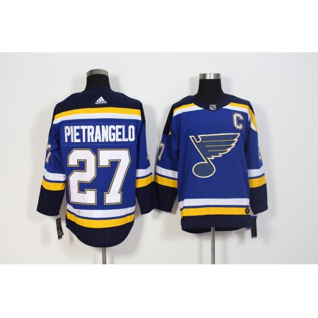 Men's Adidas St. Louis Blues #27 Alex Pietrangelo Blue Stitched NHL Jersey