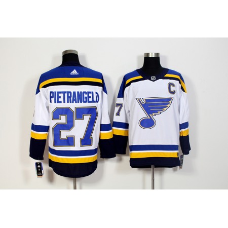 Men's Adidas St. Louis Blues #27 Alex Pietrangelo White Stitched NHL Jersey