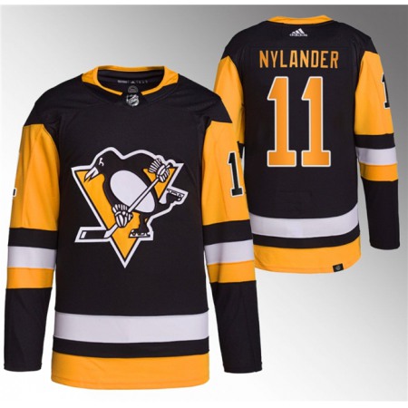 Men's Pittsburgh Penguins #11 Alex Nylander Black Stitched Jersey