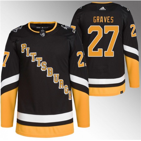 Men's Pittsburgh Penguins #27 Ryan Graves Black 2021/22 Alternate Primegreen Stitched Jersey