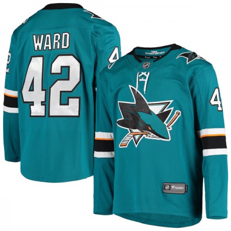 Men's San Jose Sharks #42 Joel Ward Teal Stitched Jersey