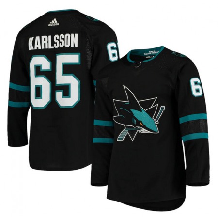 Men's San Jose Sharks #65 Erik Karlsson Black Stitched Jersey