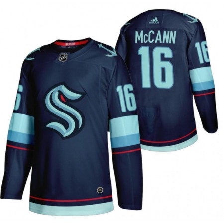 Men's Seattle Kraken #16 Jared McCann Navy Stitched Jersey