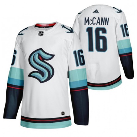 Men's Seattle Kraken #16 Jared McCann White Stitched Jersey