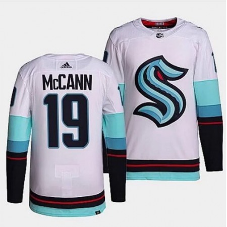 Men's Seattle Kraken #19 Jared McCann White Stitched Hockey Jersey