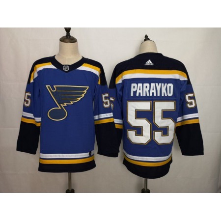 Men's St. Louis Blues #55 Colton Parayko Blue Fashion Stitched NHL Jersey