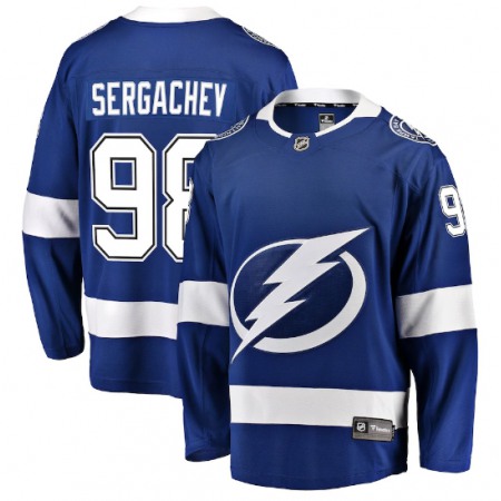 Men's Tampa Bay Lightning #98 Mikhail Sergachev Blue Home Player Stitched Jersey