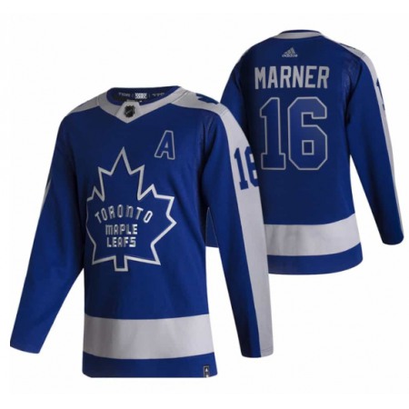 Men's Toronto Maple Leafs #16 Mitchell Marner 2020/2021 Blue Reverse Retro Special Edition Stitched Jersey