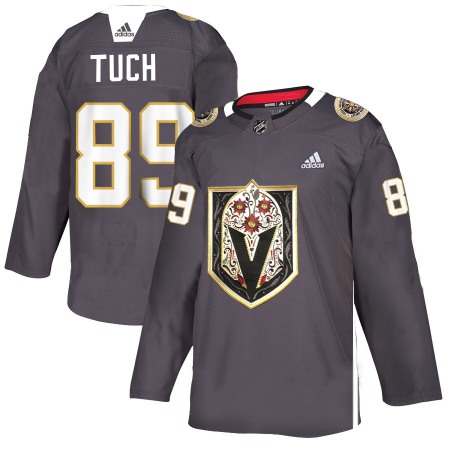 Men's Vegas Golden Knights #89 Alex Tuch Grey Latino Heritage Night Stitched NHL Jersey