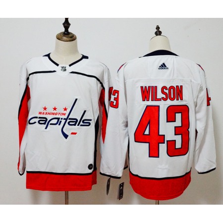 Men's Adidas Washington Capitals #43 Tom Wilson White Stitched NHL Jersey
