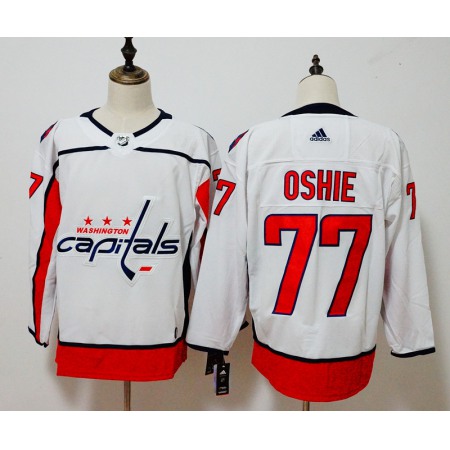 Men's Adidas Washington Capitals #77 TJ Oshie White Stitched NHL Jersey