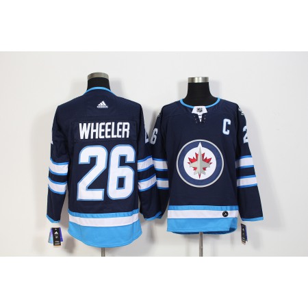 Men's Adidas Winnipeg Jets #26 Blake Wheeler Navy Stitched NHL Jersey