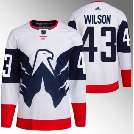Men's Washington Capitals #43 Tom Wilson White/Navy Stadium Series Stitched Jersey