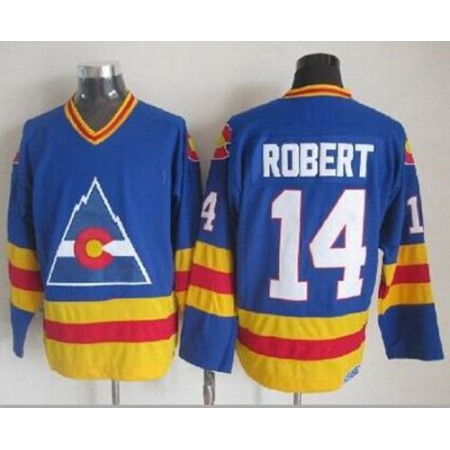 Avalanche #14 Rene Robert Blue CCM Throwback Stitched NHL Jersey