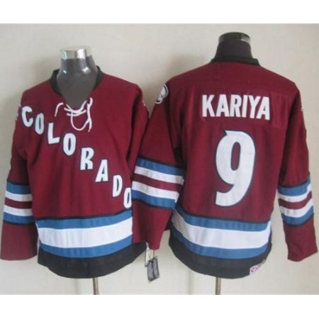 Avalanche #9 Paul Kariya Red CCM Throwback Stitched NHL Jersey