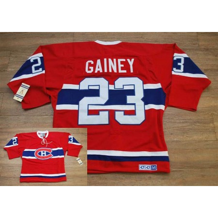 Canadiens #23 Bob Gainey Stitched Red CH CCM Throwback NHL Jersey