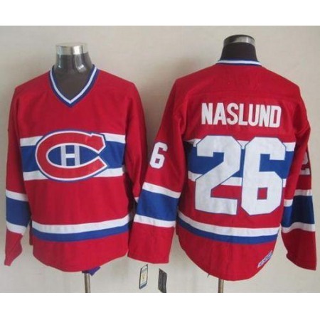 Canadiens #26 Mats Naslund Red CCM Throwback Stitched NHL Jersey