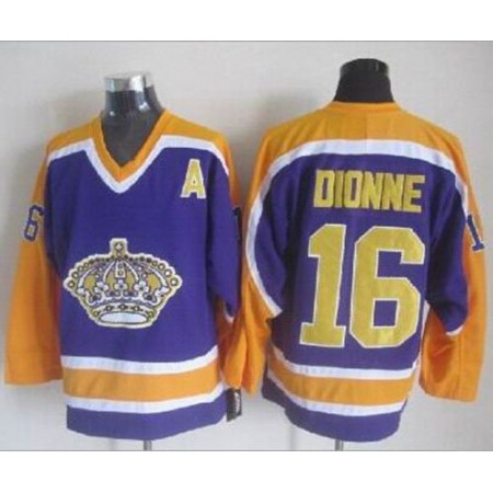 Kings #16 Marcel Dionne Purple CCM Throwback Stitched NHL Jersey