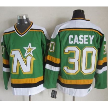 Stars #30 Jon Casey Green CCM Throwback Stitched NHL Jersey