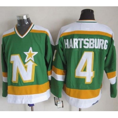 Stars #4 Craig Hartsburg Stitched Green CCM Throwback NHL Jersey