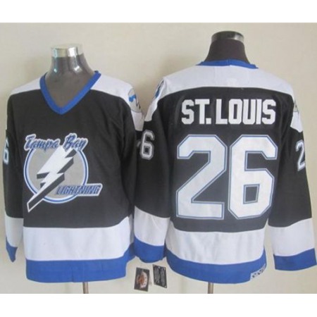 Lightning #26 Martin St. Louis Black CCM Throwback Stitched NHL Jersey