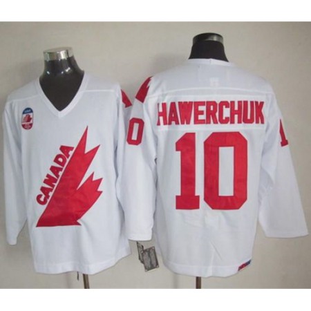 Olympic 1991 CA. #10 Dale Hawerchuk White CCM Throwback Stitched NHL Jersey