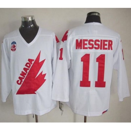 Olympic 1991 CA. #11 Mark Messier White CCM Throwback Stitched NHL Jersey
