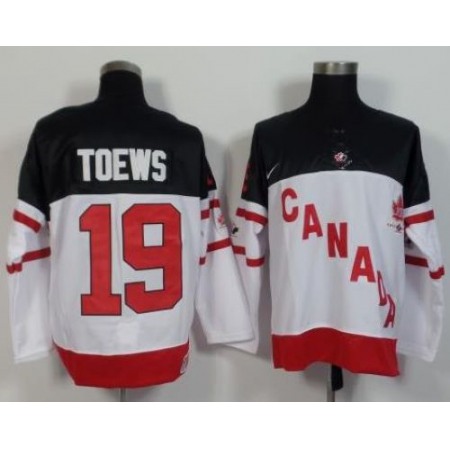Olympic CA. #19 Jonathan Toews White 100th Anniversary Stitched NHL Jersey