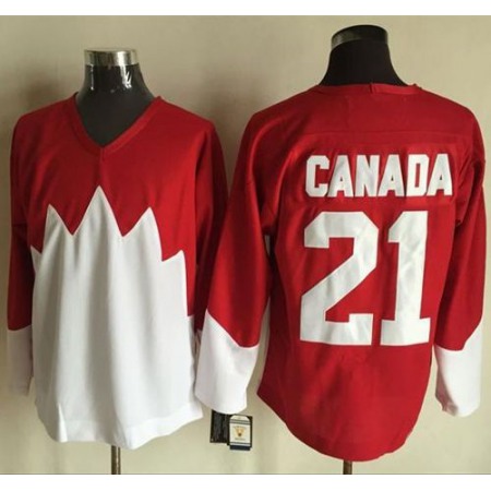 Olympic CA. #21 Canada Red/White 1972 Commemorative CCM Stitched NHL Jersey