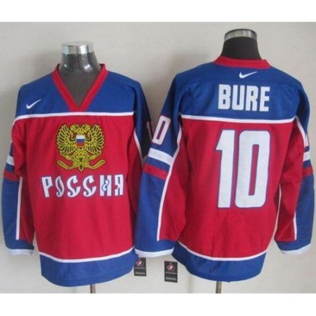 Canucks #10 Pavel Bure Red/Blue Nike Throwback Stitched NHL Jersey