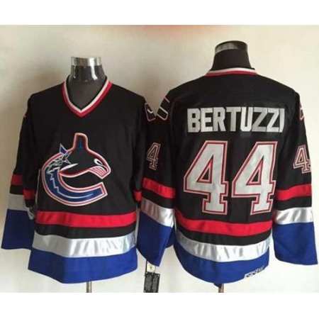 Canucks #44 Todd Bertuzzi Black/Blue CCM Throwback Stitched NHL Jersey