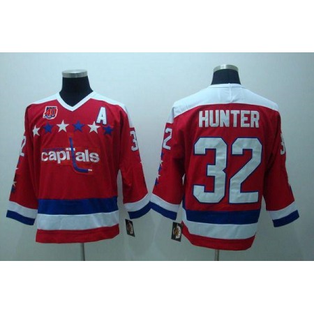 Capitals #32 Hunter Red CCM Throwback 40th Anniversary Stitched NHL Jersey