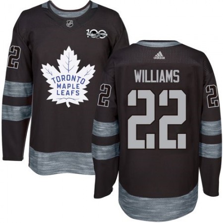 Maple Leafs #22 Tiger Williams Black 1917-2017 100th Anniversary Stitched NHL Jersey