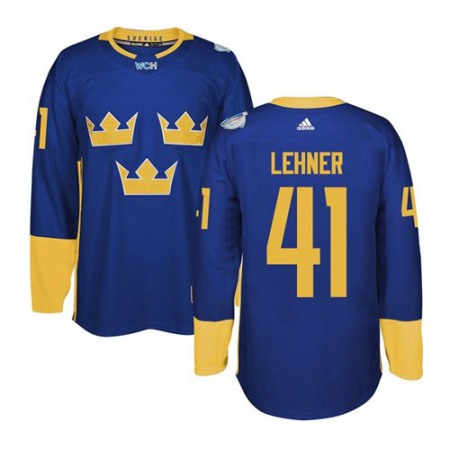 Team Sweden #41 Robin Lehner Blue 2016 World Cup Stitched NHL Jersey