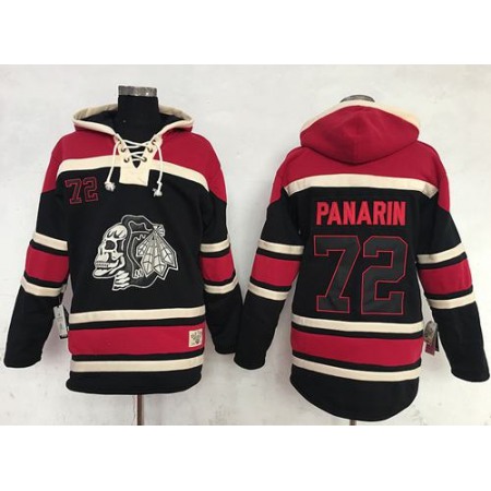 Blackhawks #72 Artemi Panarin Black Sawyer Hooded Sweatshirt Stitched NHL Jersey