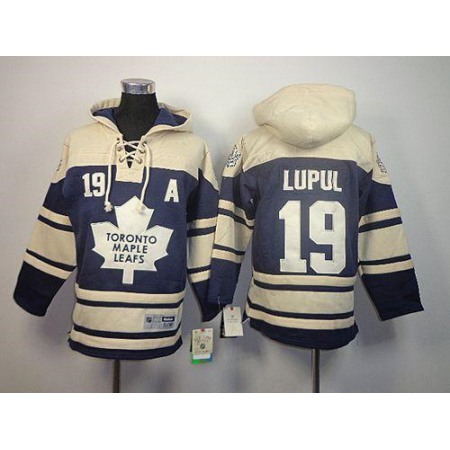 Maple Leafs #19 Joffrey Lupul Blue Sawyer Hooded Sweatshirt Stitched Youth NHL Jersey