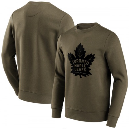 Men's Toronto Maple Leafs Green Iconic Preferred Logo Graphic Crew Sweatshirt