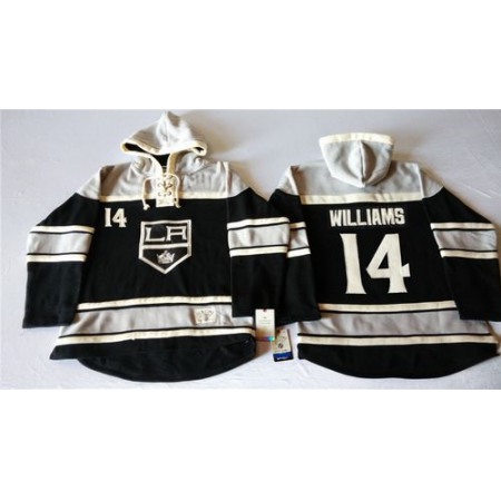 Kings #14 Justin Williams Black Sawyer Hooded Sweatshirt Stitched NHL Jersey