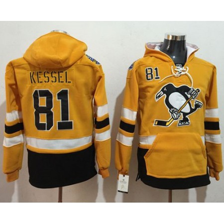 Penguins #81 Phil Kessel Gold Sawyer Hooded Sweatshirt 2017 Stadium Series Stitched NHL Jersey