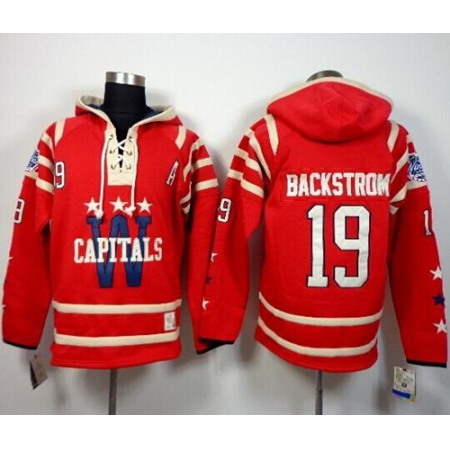 Capitals #19 Nicklas Backstrom 2015 Winter Classic Red Sawyer Hooded Sweatshirt Stitched NHL Jersey