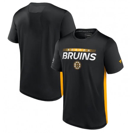 Men's Boston Bruins Black Gold Rink Tech T-Shirt