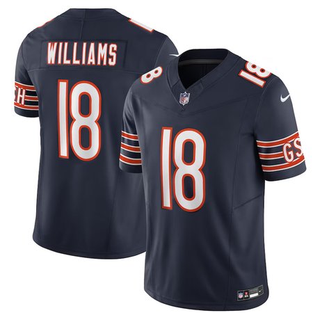 Men's Chicago Bears Caleb Williams Nike Navy 2024 NFL Draft First Round Pick Player F.U.S.E. Vapor Untouchable Limited Stitched Football Jersey