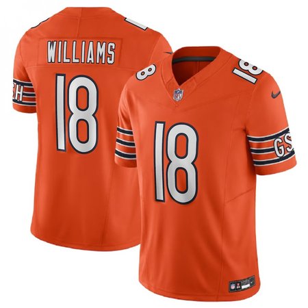 Men's Chicago Bears Caleb Williams Nike Orange 2024 NFL Draft First Round Pick Player F.U.S.E. Vapor Untouchable Limited Stitched Football Jersey