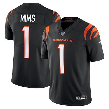 Men's Cincinnati Bengals Amarius Mims Nike Black 2024 NFL Draft First Round Pick Player F.U.S.E. Vapor Untouchable Limited Stitched Football Jersey